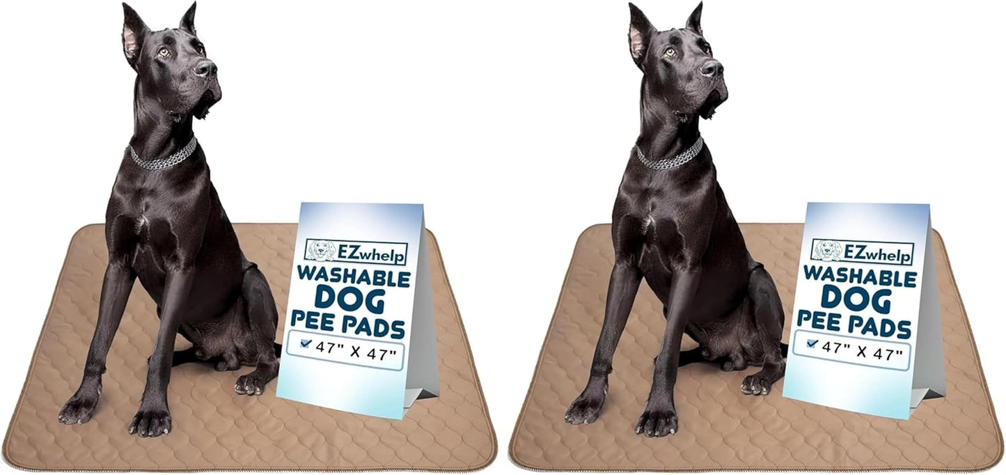 Reusable Dog Pee Pads - Dogs Waterproof Training Pads - Washable & Sanitary - Rounded Corners - Laminated, Lightweight, Durable - Pet Essentials Puppy Training, Whelping - 60" X 60"