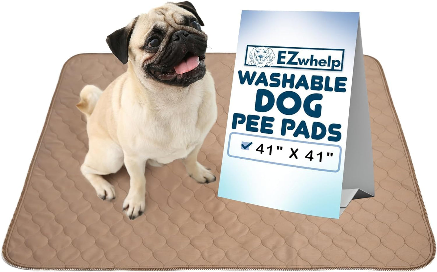 Reusable Dog Pee Pads - Dogs Waterproof Training Pads - Washable & Sanitary - Rounded Corners - Laminated, Lightweight, Durable - Pet Essentials Puppy Training, Whelping - 60" X 60"