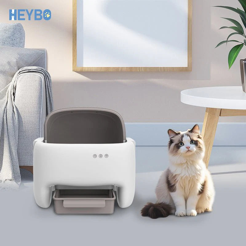 HEYBO Self Cleaning Litter Box Automatic Cat Litter Box with Safety Protection