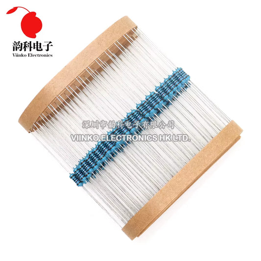 100Pcs 1/4W 0R-22M 1% Metal Film Resistor 0.25W 0 2.2 10 100 150 220 270 330 470 1K 2.2K 4.7K 10K 47K 100K 470K 1M 10M 20M Ohms
