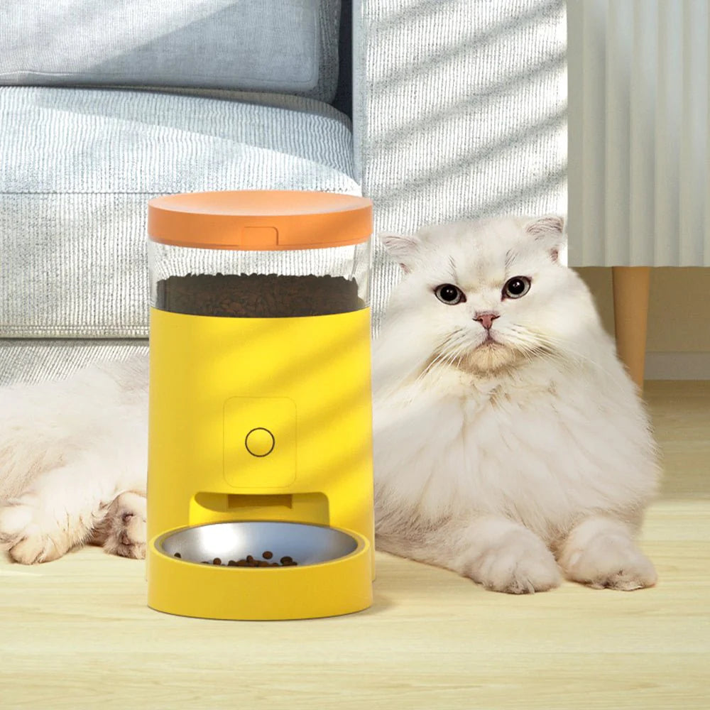 HEYBO Automatic Cat Feeder Wi-Fi Rechargeable Cats Food Dispenser with 30-Day Life