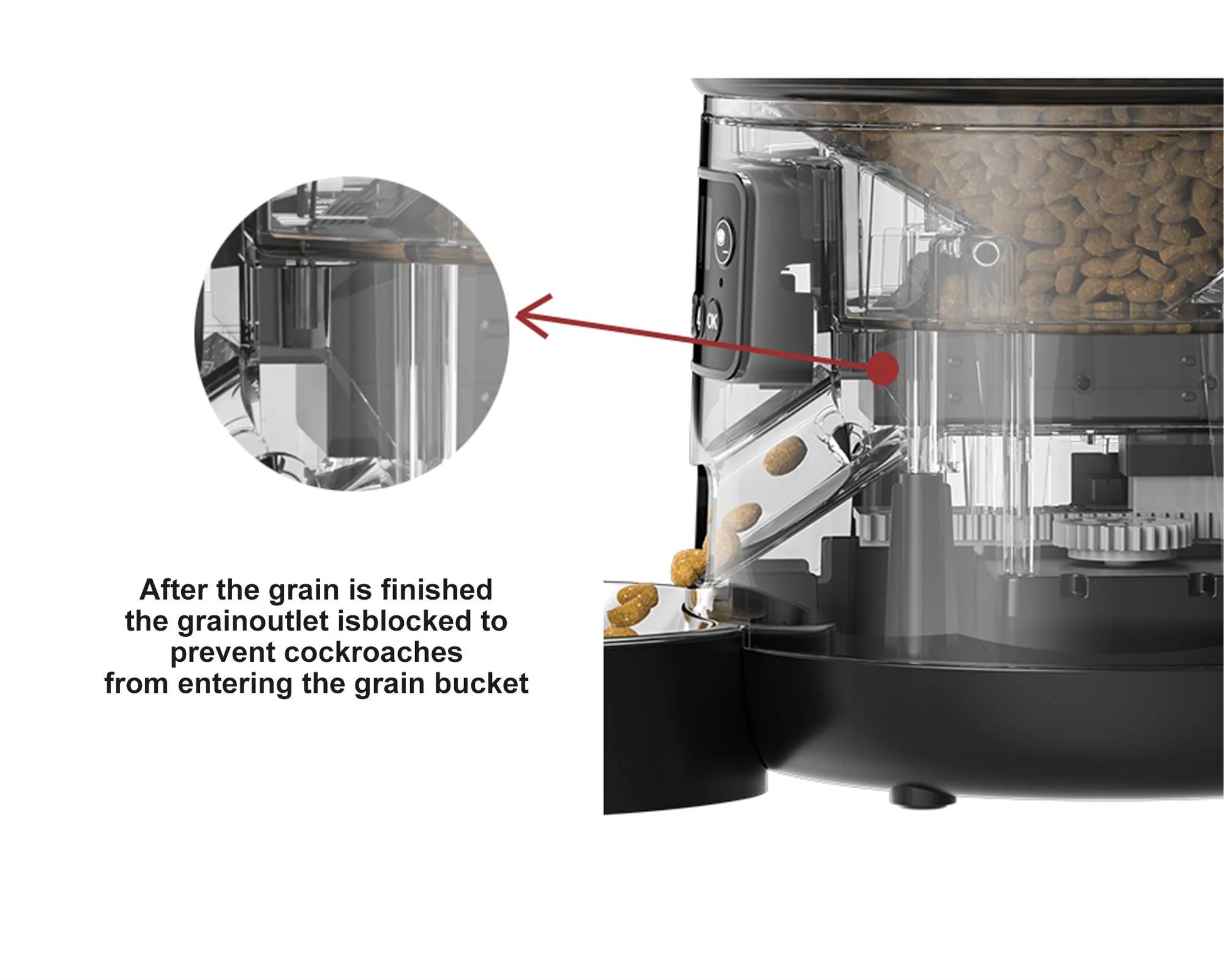 HEYBO Automatic Cat Feeder 4L Auto Pet Cat Dry Food Dispenser with Low Food LED Indication