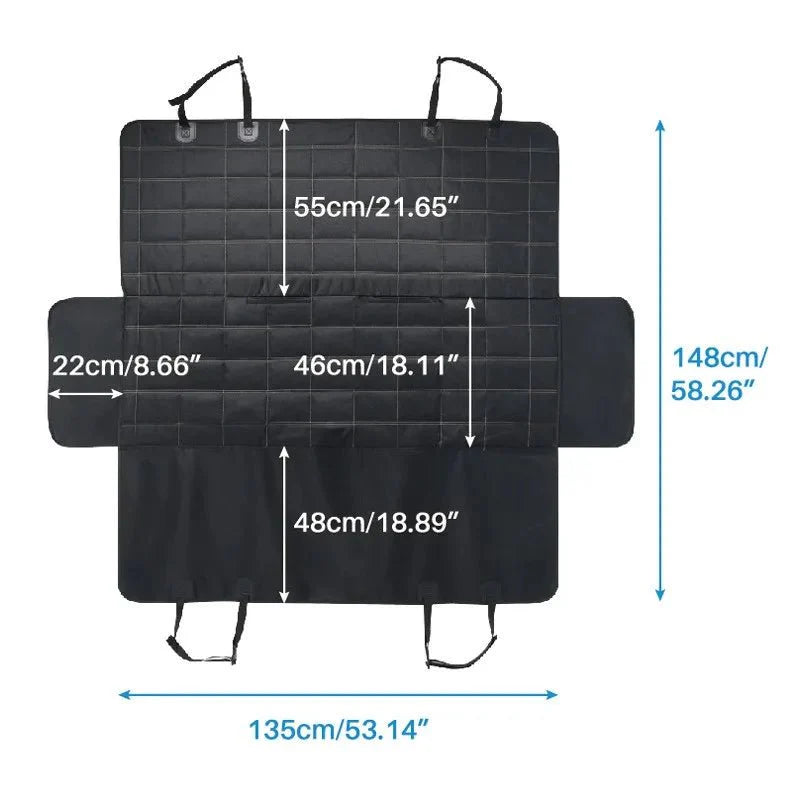 HEYBO Dog Car Seat Cover - Waterproof & Non-Slip Backseat Protector