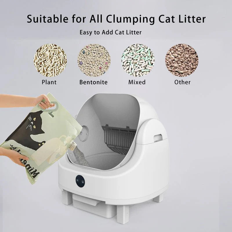 HEYBO Open Top Smart Cat Litter Box — Automatic Self-Cleaning US Spot Delivery within 3 Days