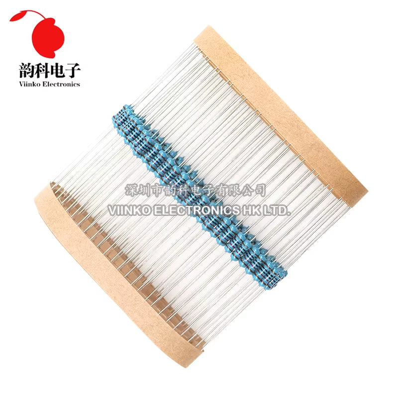 100Pcs 1/4W 0R-22M 1% Metal Film Resistor 0.25W 0 2.2 10 100 150 220 270 330 470 1K 2.2K 4.7K 10K 47K 100K 470K 1M 10M 20M Ohms