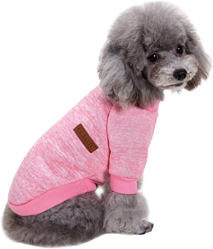 Pet Dog Classic Knitwear Sweater Warm Winter Puppy Pet Coat Soft Sweater Clothing for Small Dogs (XS, Purple)