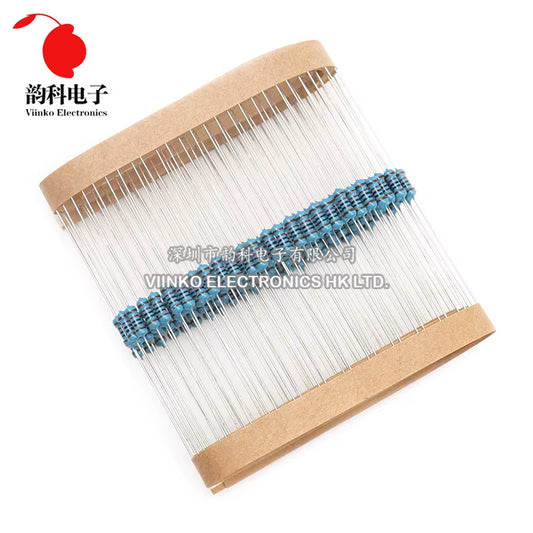 100Pcs 1/4W 0R-22M 1% Metal Film Resistor 0.25W 0 2.2 10 100 150 220 270 330 470 1K 2.2K 4.7K 10K 47K 100K 470K 1M 10M 20M Ohms