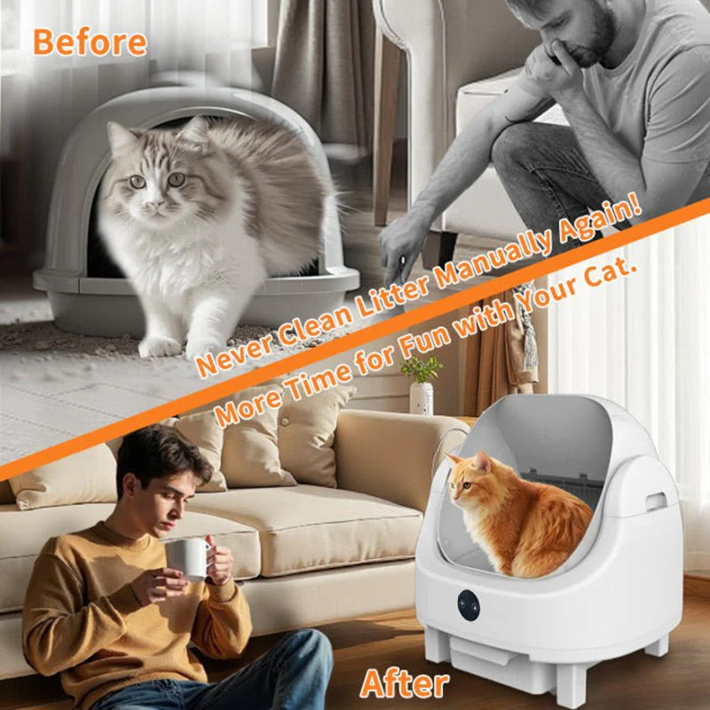 HEYBO Open Top Smart Cat Litter Box — Automatic Self-Cleaning US Spot Delivery within 3 Days